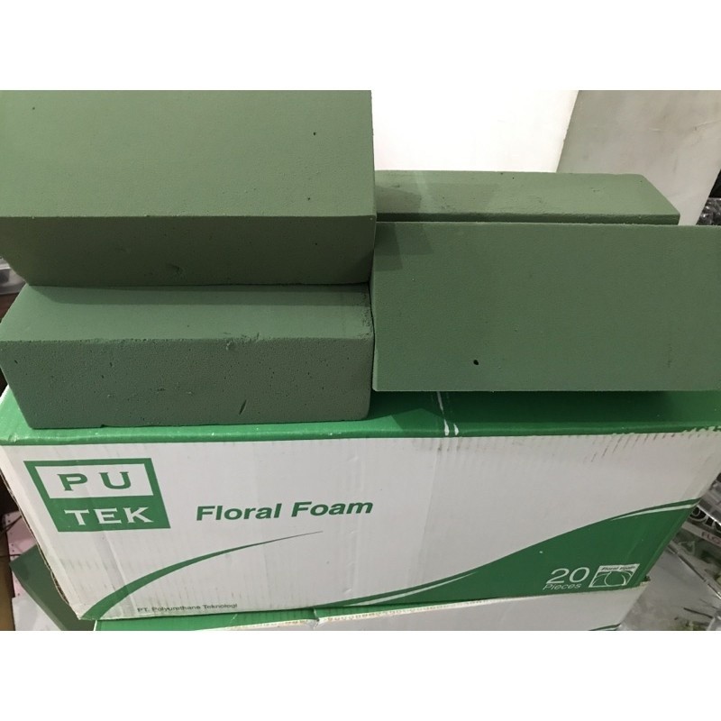 Bunga Grosir Jakarta 1 Dus isi 20 Floral Wet Foam Oasis Busa Basah untuk Media Tanam Bunga Hidup Asl