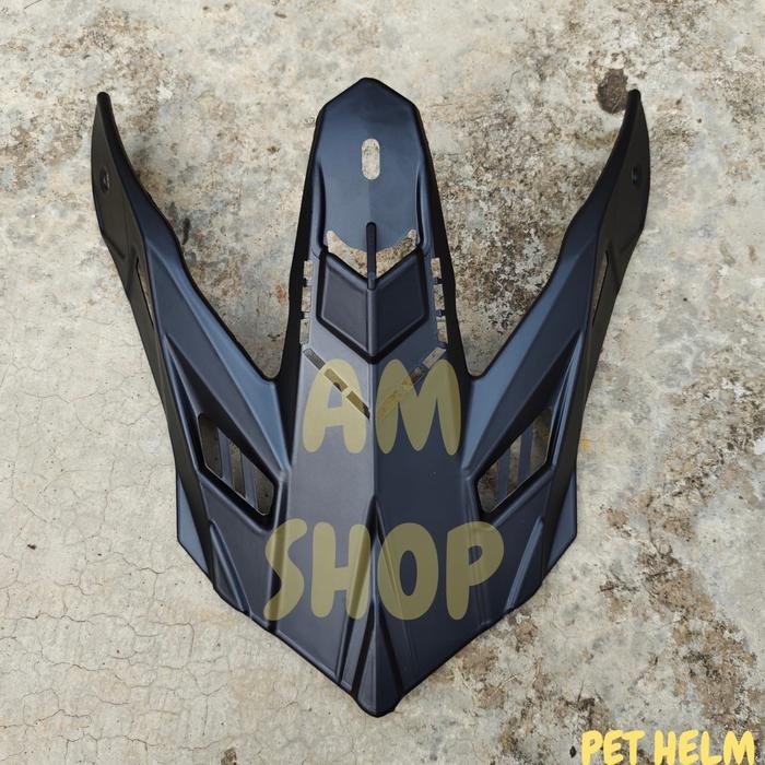PET HELM UNIVERSAL TOPI HELM TRAIL SUPERMOTO MOTOCROSS - HITAM DOFF