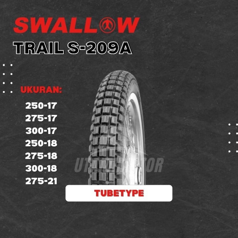 HARSTORE BAN MOTOR SWALLOW TRAIL S-209A 250-17 275-17 300-17 250-18 275-18 300-18 275-19 275-21 TUBE