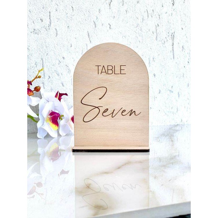 Nomor Meja Kayu untuk Acara nikah Nomor Meja Kayu Elegan dan Estetik Aksesori Meja Kayu Custom Nomor