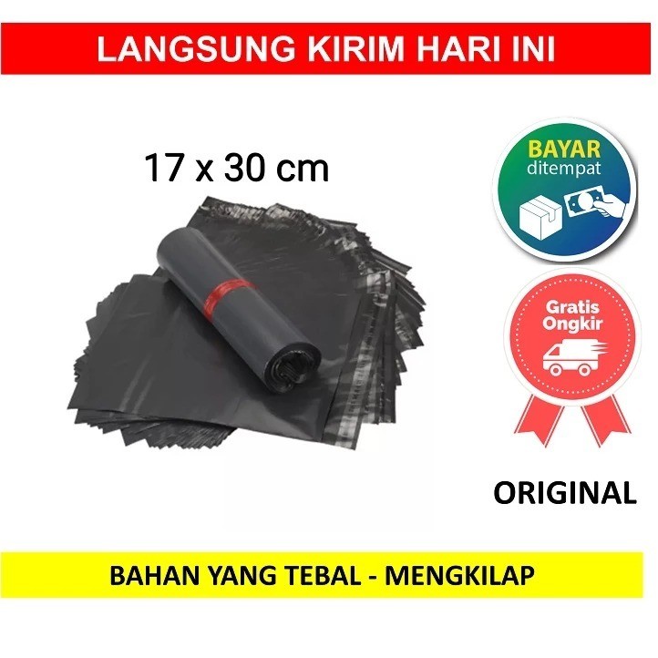 

SBY | TERMURAH 17 / 20 x 30 KANTONG PLASTIK POLYMAILER AMPLOP PACKING ONLINE SHOP TEBAL PREMIUM + LEM PEREKAT - GROSIR