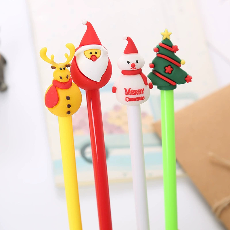 

4 Pcs Pulpen Tema Natal Christmas Santa Claus Snowman Mix PN0272
