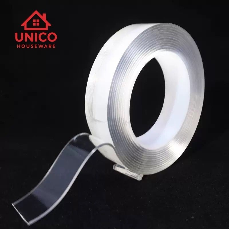 

UNICO Double Tape Bening Isolasi Nano Bening 2 Sisi Kuat Ukuran Lebar 3cm Terlengkap Solatip Bening Perekat Waterproof Transparan