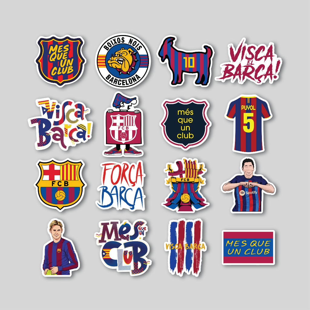 

Sticker Pack Barcelona | Sticker Tumbler | Stiker Laptop Koper Helm