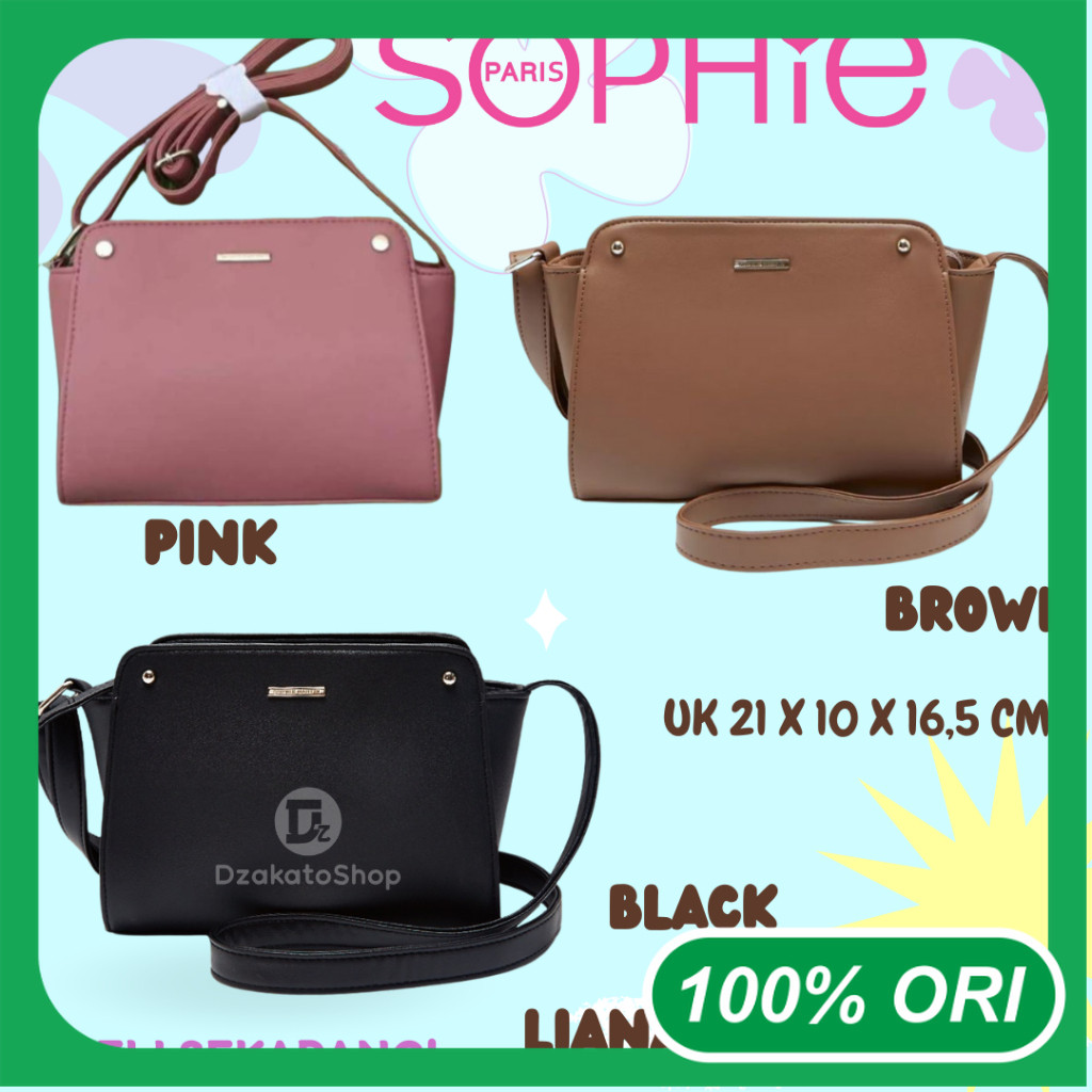 Sophie Martin Paris Tas Selempang Liana Pink Naytia Black Brown Simple Elegan 2025 Premium Original 