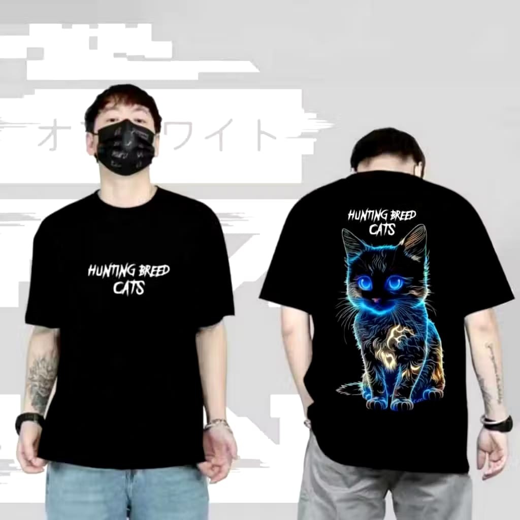 Musim panas baru KAOS T-SHIRT DISTRO MOTIF KUCING KALUNG / KUCING GAUL/KAOS OTSKY/KAOS SABLON TULISA