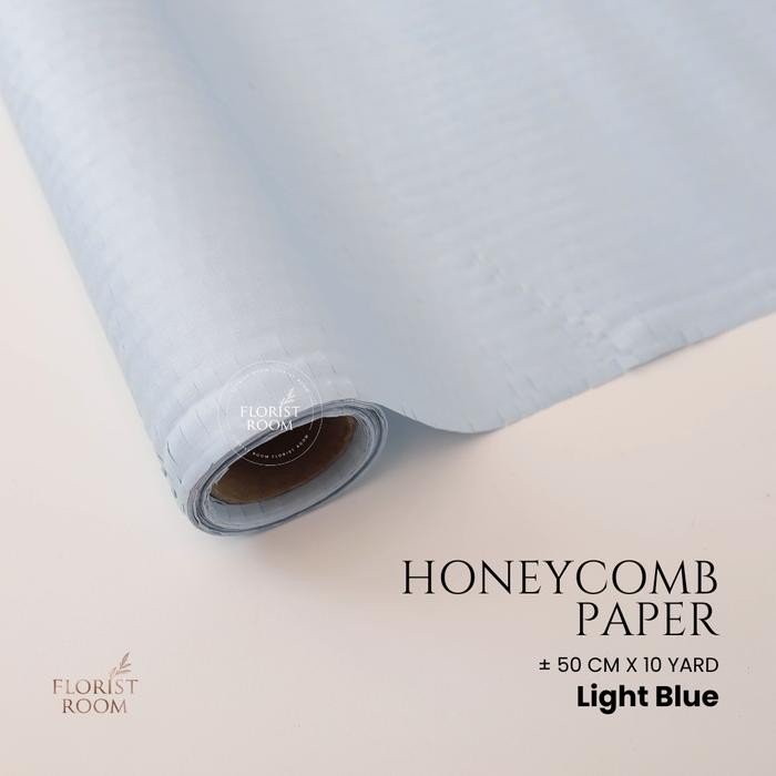 

Honeycomb Paper ±50cm x 10yard - Wrapping - Light Blue