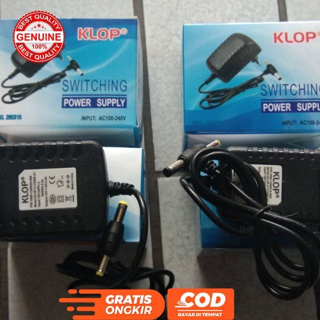 Adaptor Klop 1,5 Ampere 12 Volt