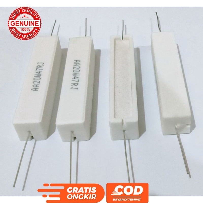 RESISTOR KAPUR 47 OHM 20 WATT / R KAPUR 47 OHM 20W / RESISTOR 47 OHM 20 WATT