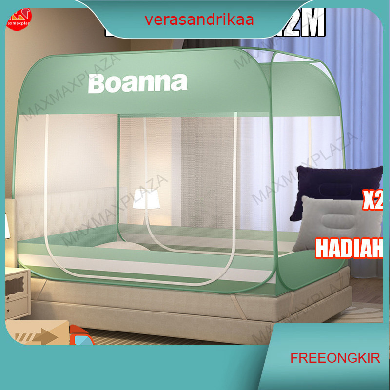 【2*Bantal Gratis】Klambu tempat tidur gantung/selambu kamar tidur/kelambu tidur tebal dan kuat 150x20