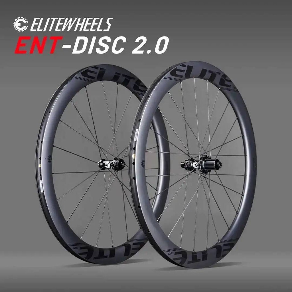 ELITEWHEELS Carbon Wheels ENT 2.0 Disc Brake 700c Carbon Rim Center Lock Road Bike Wheelset UCI Qual
