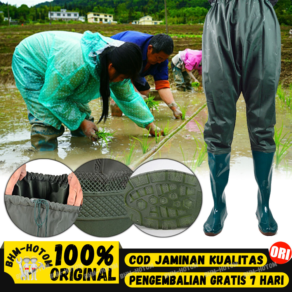 110CM Sepatu Boot Petani Sawah Panjang Sepatu Sawah Panjang Petani Anti Anti Keong Kebun Nelayan Man