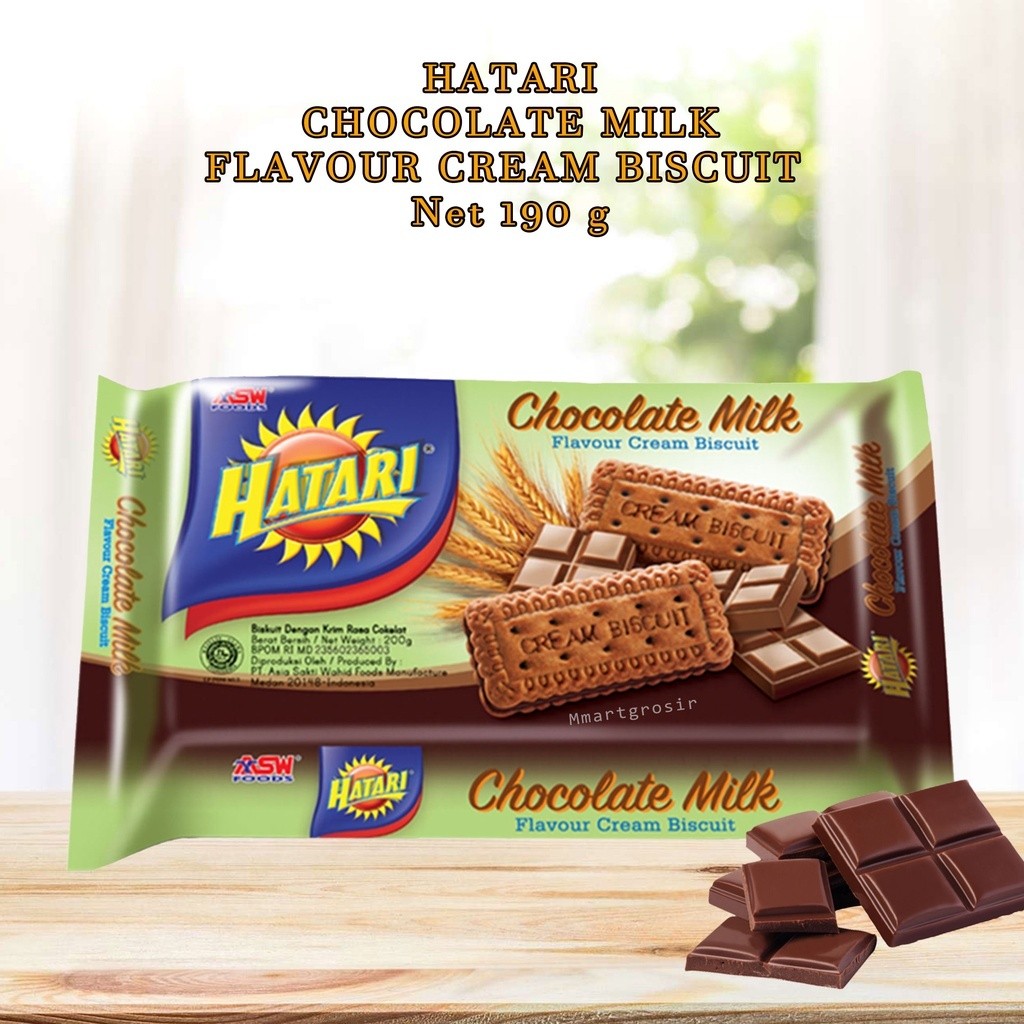 Biscuit Hatari / Biskuit Cream Chocolate Milk / Biskuit Rasa Krim Cokelat / 190gr
