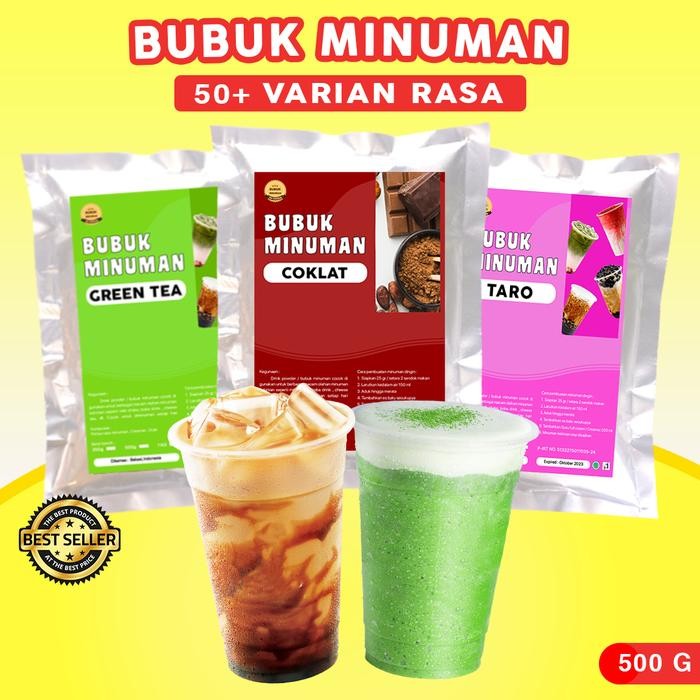 PROMO!! Bubuk minuman aneka rasa 500GR / Serbuk minuman aneka rasa 500gr / bubuk minuman kekinian 50