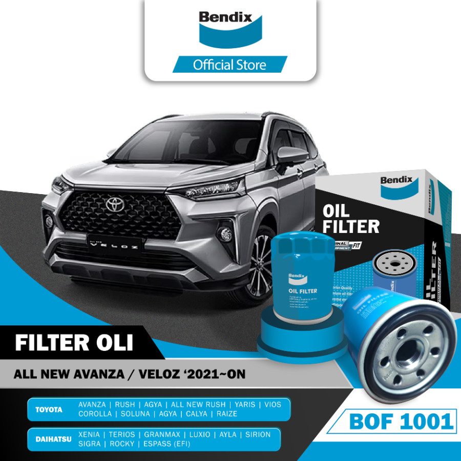 Bendix Filter Oli Saringan Oli Mobil Toyota All New Avanza dan Veloz 2021-On - BOF1001