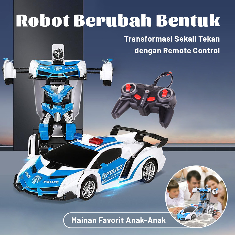 MAINAN AUTOBOT REMOT KONTROL MOBIL BERUBAH JADI ROBOT TRANSFORM/ RC CAR Deformation ROBOT / RC MOBIL
