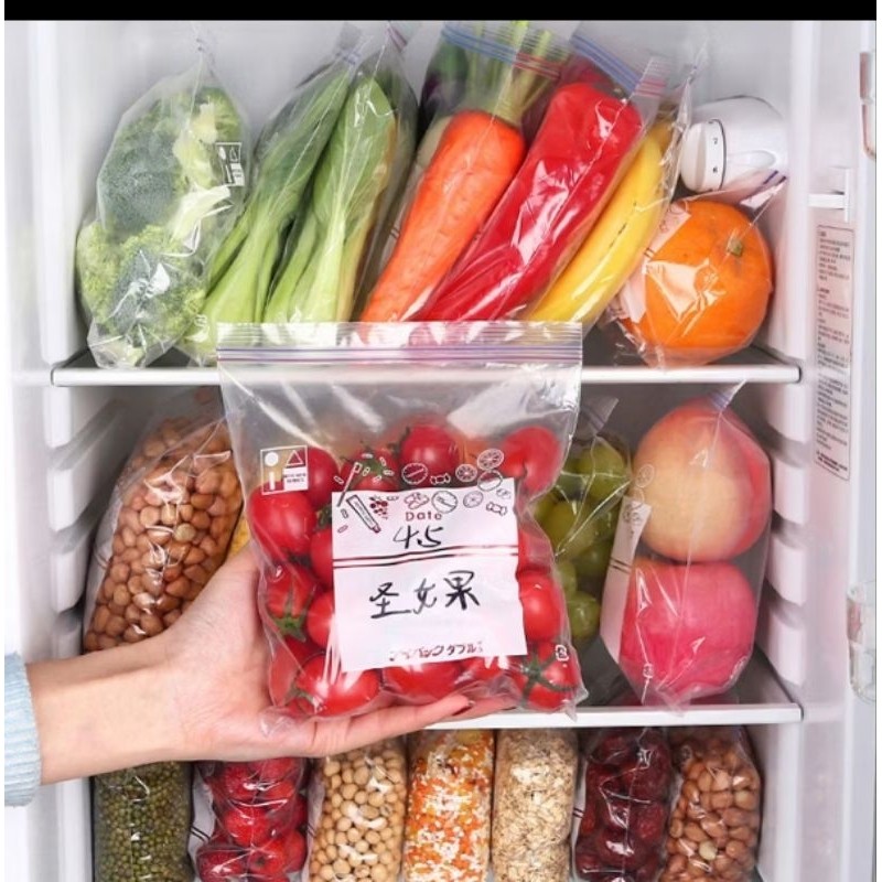 kantong plastik ziplock anti bocor BPA free 15 pieces/ plastik penyimpanan makanan serbaguna/ plasti