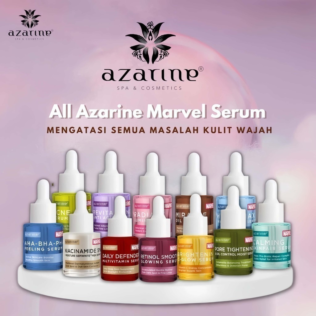 Azarine Skincare Series [5 PCS] Paket Lengkap Skincare BEST SELLER Mencerahkan Mengatasi Jerawat Dan