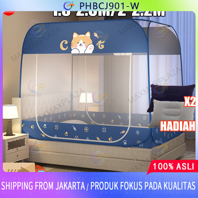 【2*Bantal Gratis】Kelambu gantung jumbo 200x200 tebal/selambu kamar tidur/kelambu tidur tebal dan kua