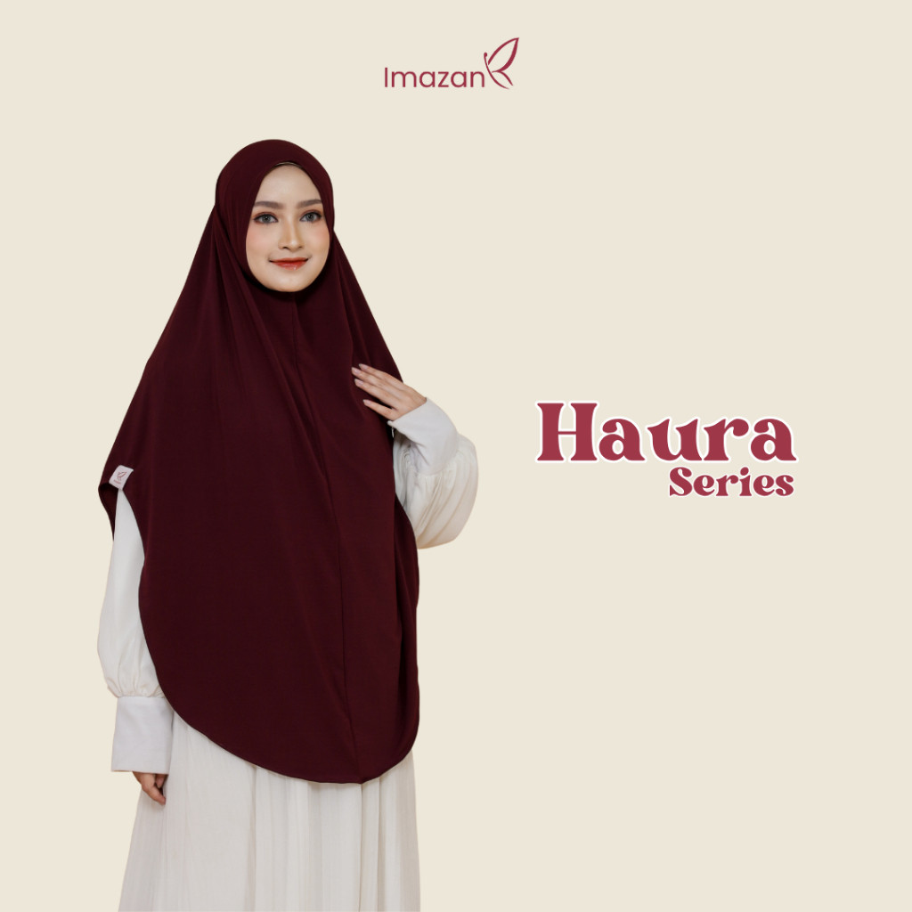 IMAZAN Hijab Bergo Jersey Korea Non Pet Khimar Syari Haura Series Jilbab Instan Syari Ukuran Standar