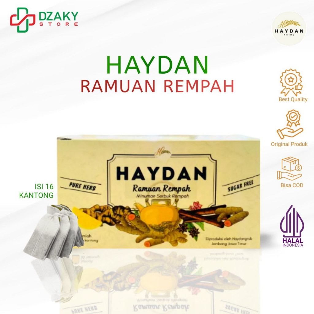 Teh Detox | Ramuan Rempah Haydan | DIET + HAID LANCAR | Detoks | JSR | Teh Celup Rempah | Imunitas