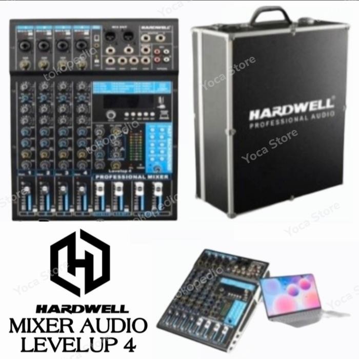 Mixer Audio Hardwell LEVEL UP 4 Mixer OriHardwell 4 Chennel + KOPER