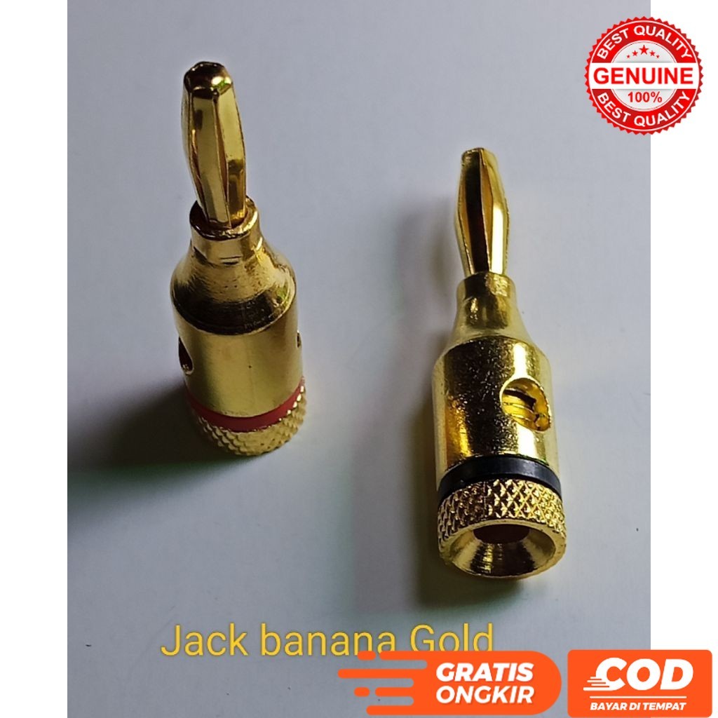 JACK JEK AUDIO BANANA GOLD METAL SATU SET