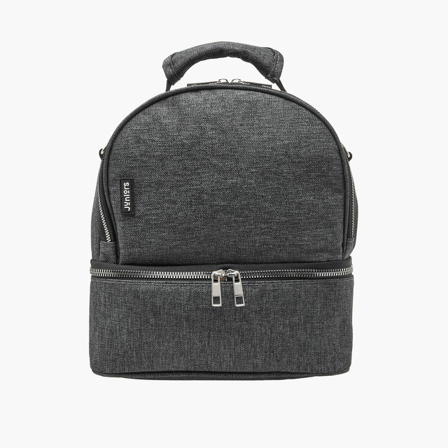 Babyshop Juniors Solid Insulated Diaper Bag with Adjustable Straps and Zip Closure