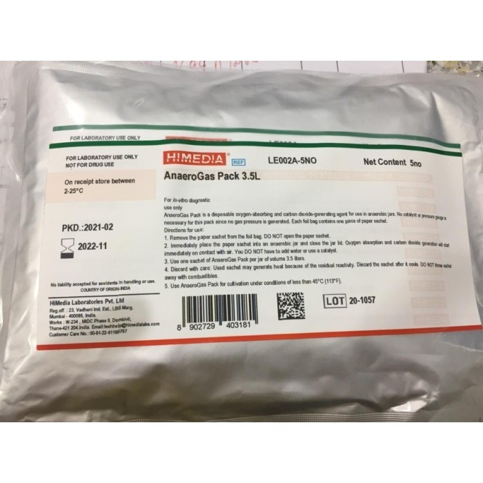 Anaerogas Pack 3.5L LE002A-5NO Himedia
