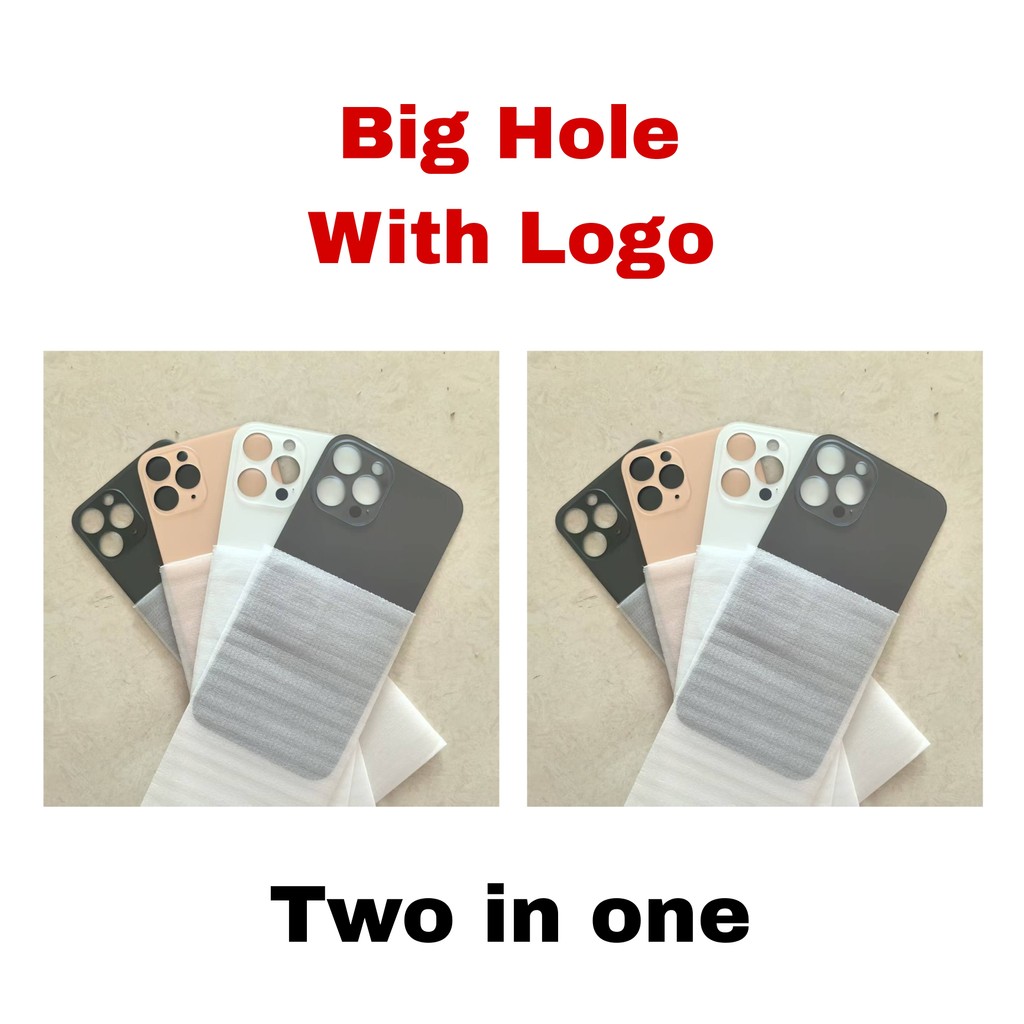 1PCS for iphone 11 iphone 11 pro 11 pro max Big Hole Back Housing Battery Cover Rear Door Glass   Ba