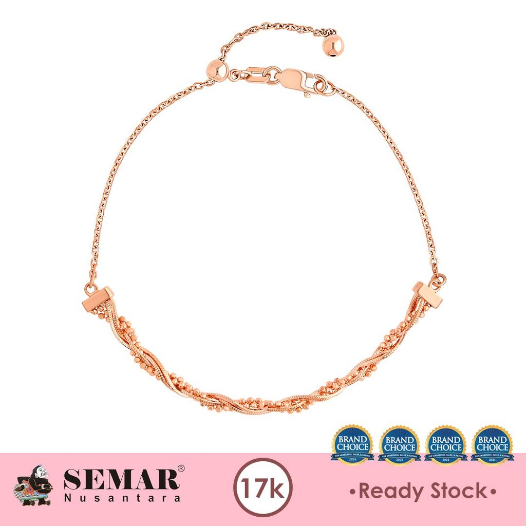 Gelang Emas Serut Elke Silk Gold 17K Semar Nusantara