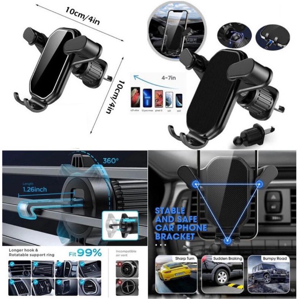 AGS Holder Mobil AC Car Holder Stand Holder Hp Mobil Ventilas AC