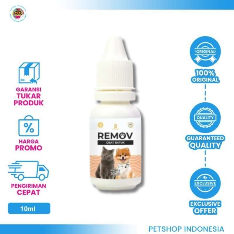 REMOV Obat Batuk Mengobati Batuk Pada Kucing dan Anjing 10 ml