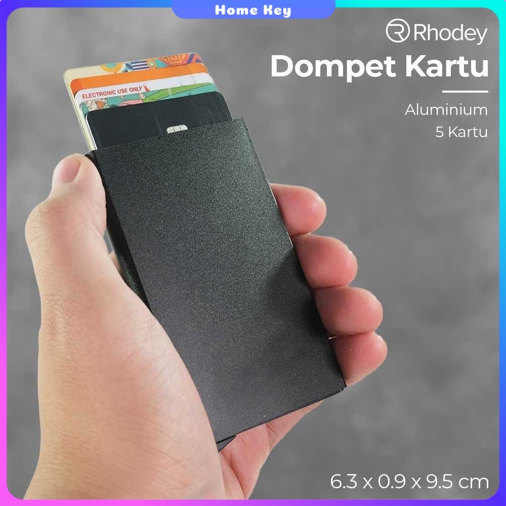 Rhodey Dompet Kartu Slim Slider Aluminium - G882