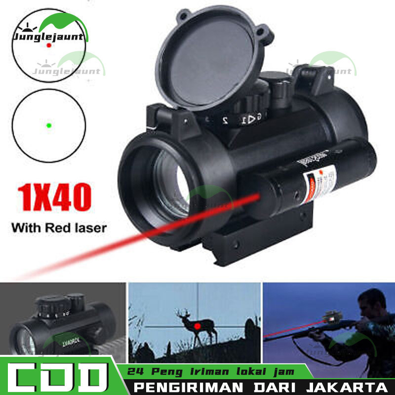 FITVIBES Teleskop Bushnell Red Dot 1X40 / Teleskop Premium RET DOT / Teleskop Dot Murah / REDOT 1X40
