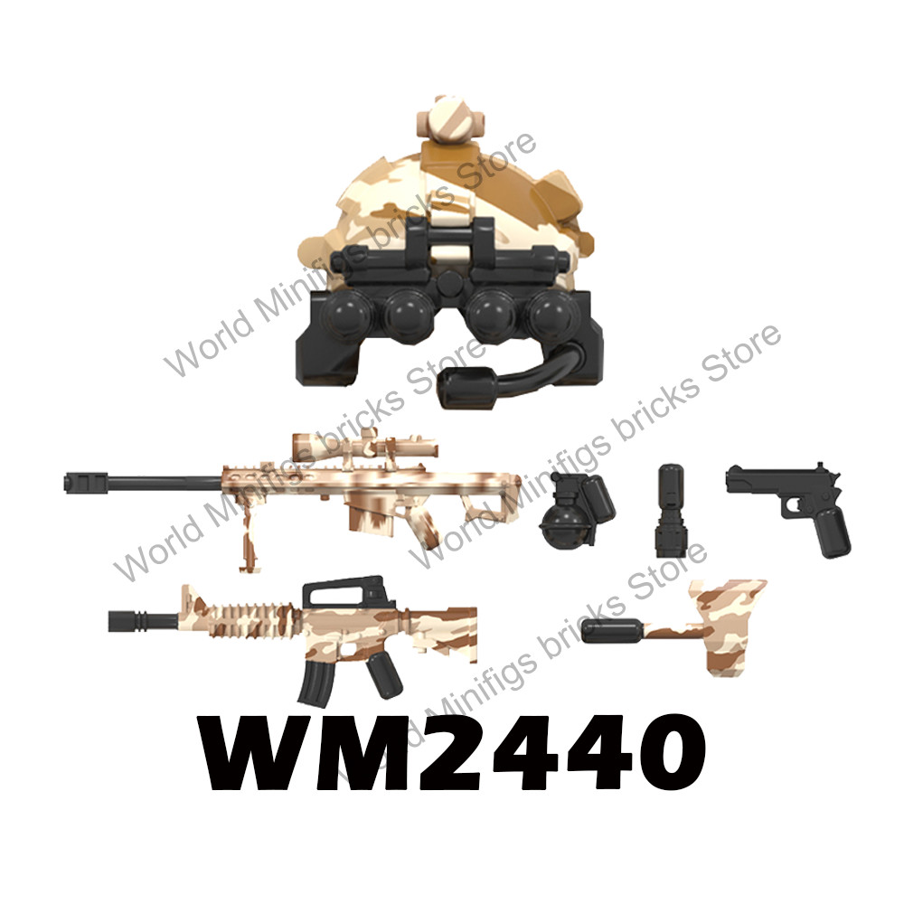 WM6147 WM6168 WW1 WW2 Soler Army Gun Weapons Action Figures Accessary Buig Blocks Gift Toys For ildr