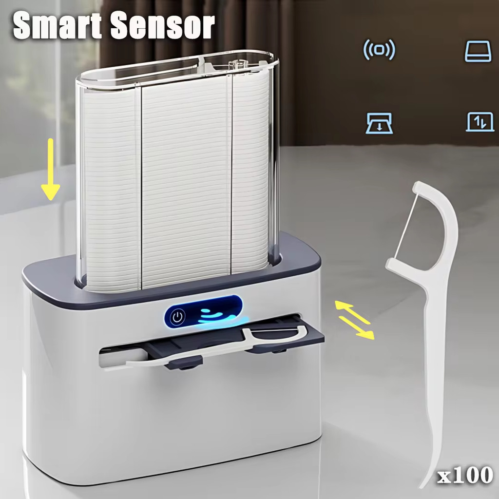 Intelligent Sensor Dental Floss Holder Automatic Pop-up Electric Dental Floss Stick Storage Box Hous