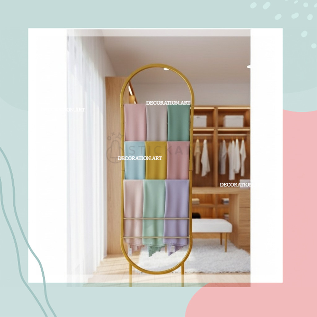 RAK HIJAB DAN BAJU PREMIUM RAK HIJAB DAN BAJU SINGLE - RAK HIJAB DAN BAJU BESI KOKOH & MINIMALIS/ RA