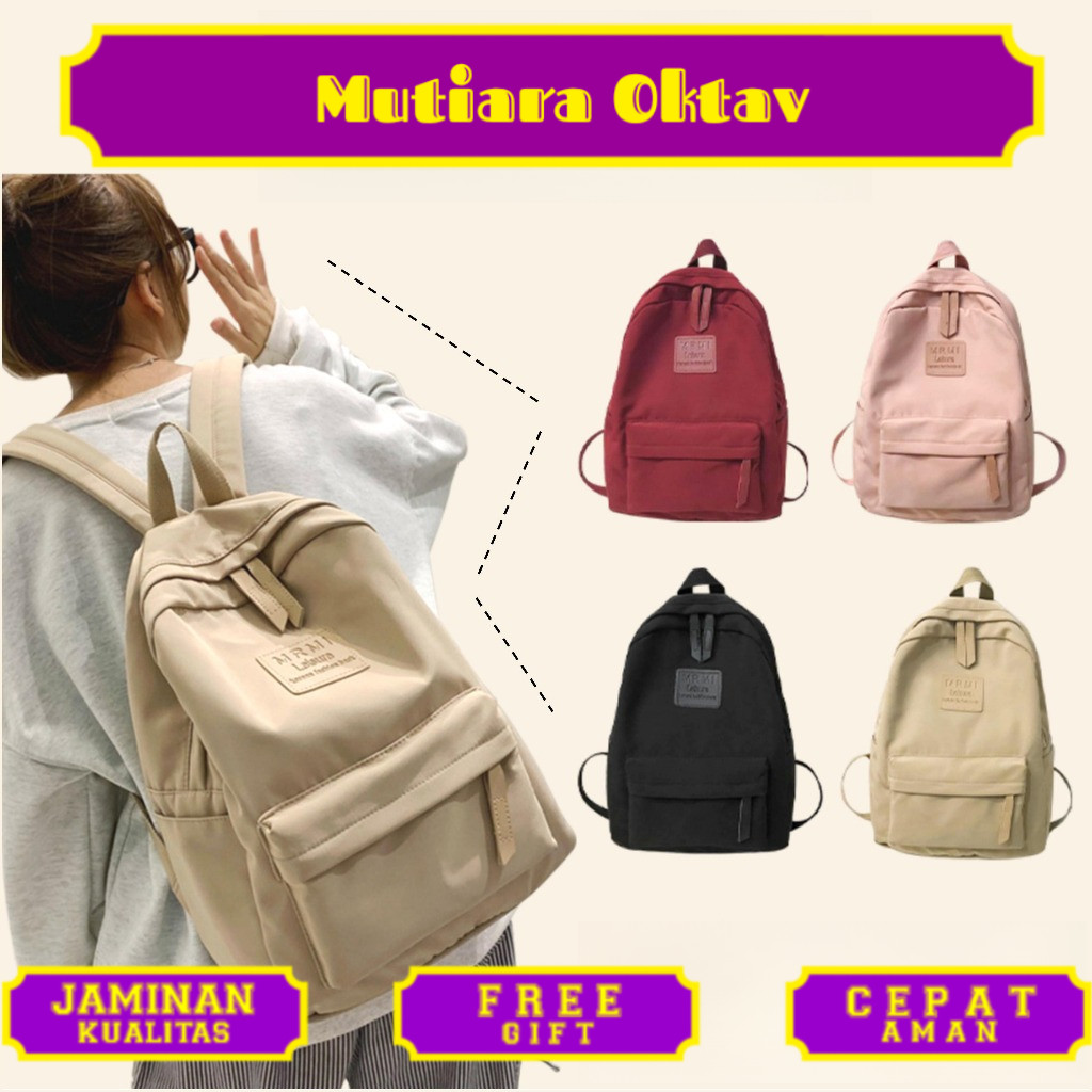 Tas Ransel Wanita Korean Backpack Polos Baby Bag Baru Tas Ransel eiger Anak Sekolah sma remaja Perem