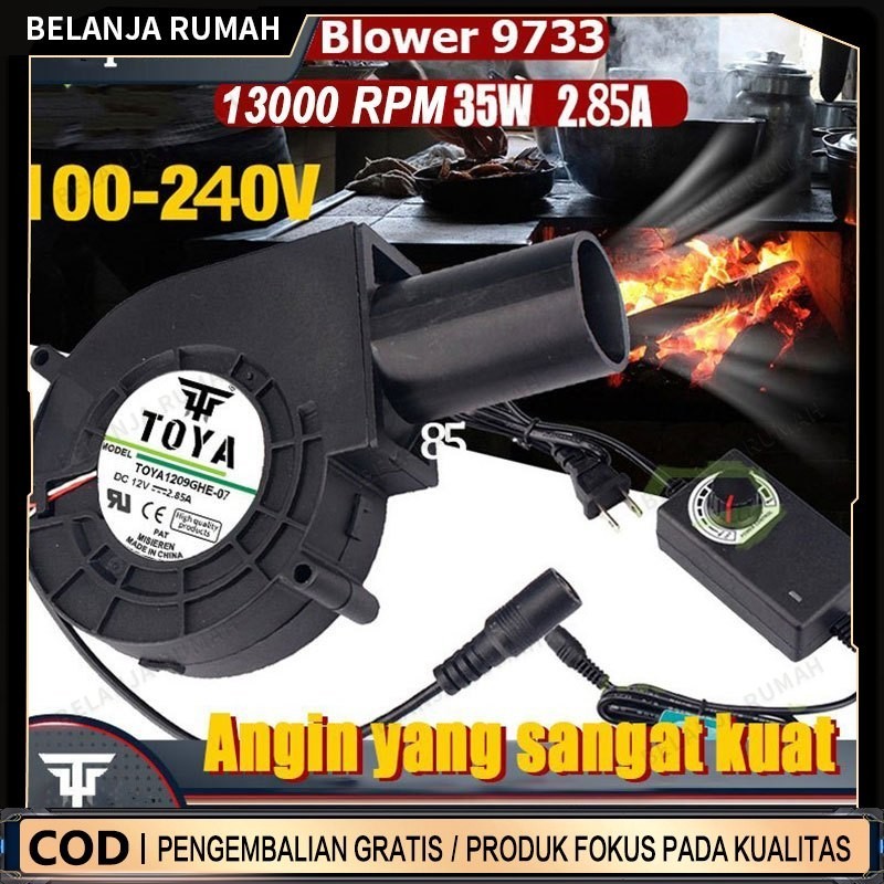 WOLDANSHOP TOYA 13000 RPM Blower Fan adalah perangkat blower untuk kompor oli bekas, dapat disesuaik