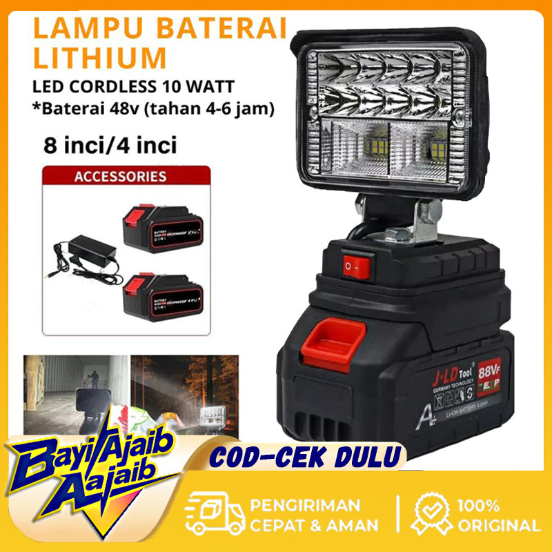 LED lampu baterai kerja emergency lampu bengkel lampu emergency charger tahan lama LED lampu portabl