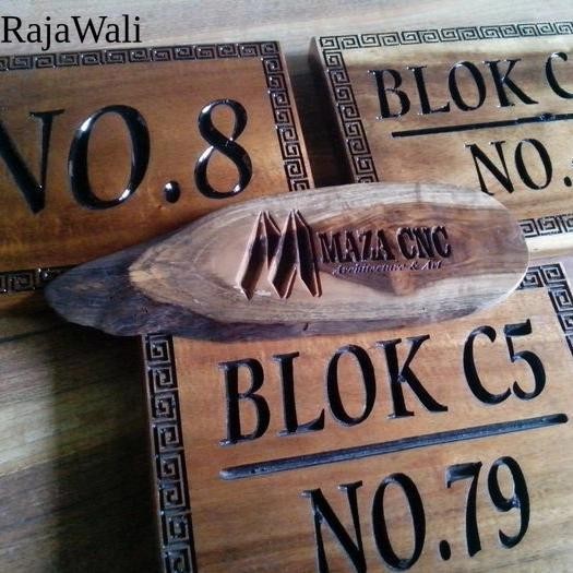 Nomer/nomor Rumah Kayu Ukir RJ12