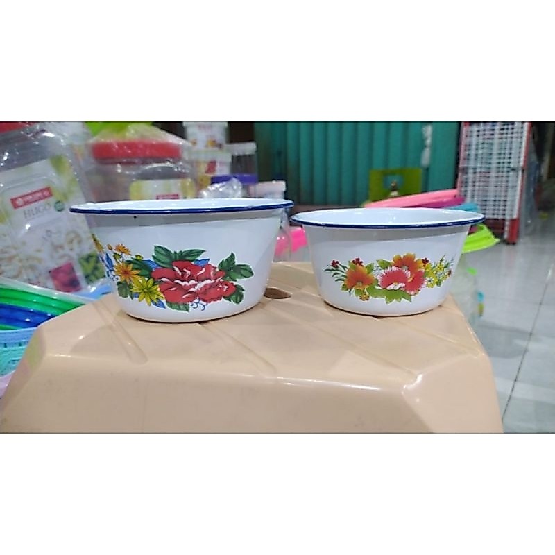 KOBOKAN ENAMEL KEMBANG 12CM/14cm