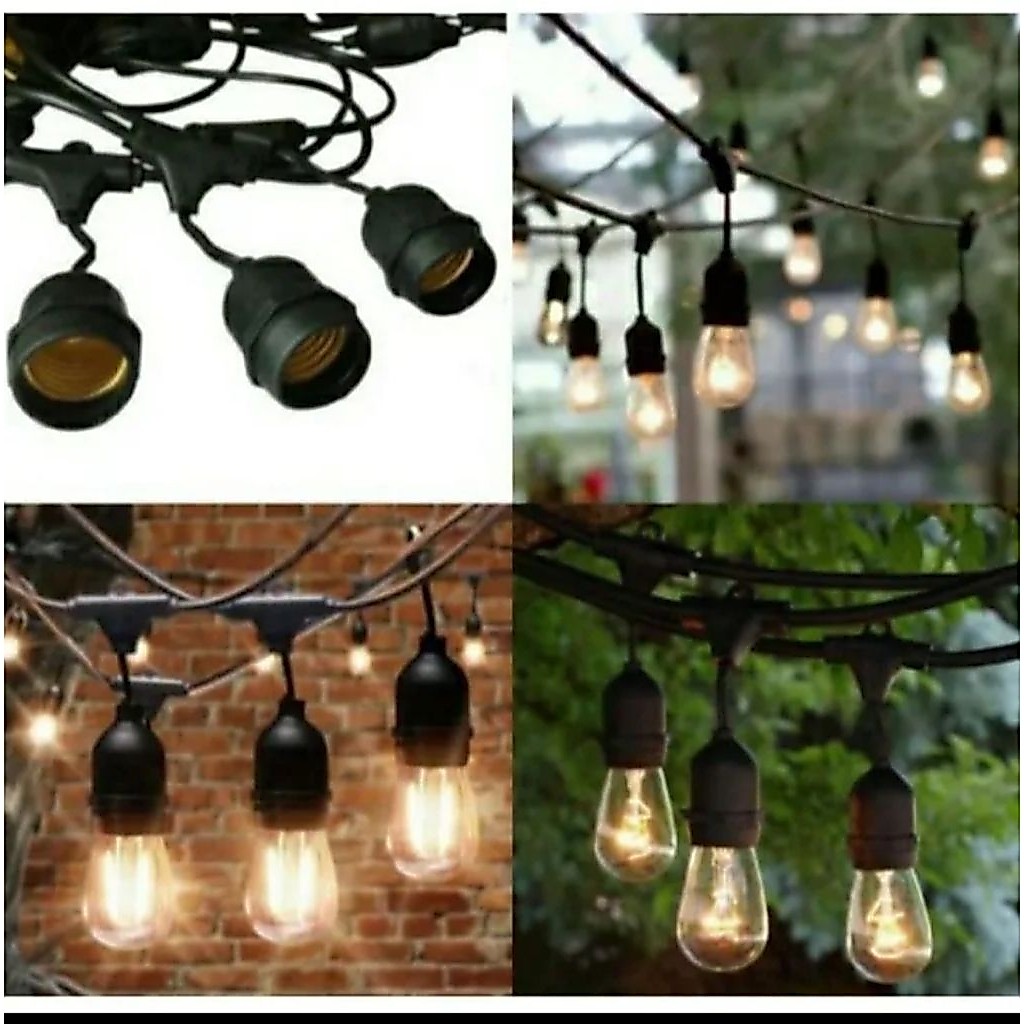 Kabel Fitting Gantung Lampu Outdoor Tembaga 10M 10 Fitting Kabel Lampu Gantung Cafe