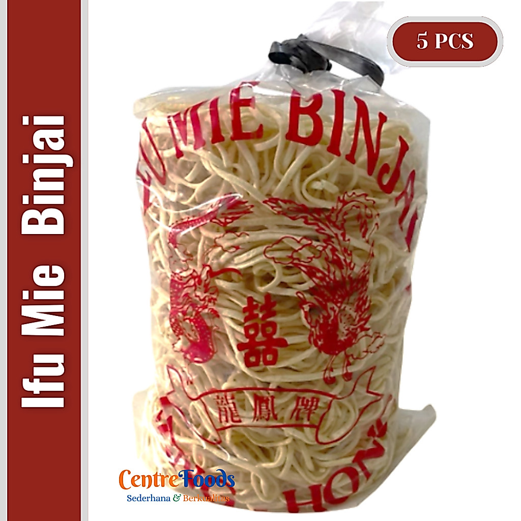 MIE TELOR IFUMIE BINJAI Kering - Ifu Mie Mi Telur Kering Medan CAP LENG LONG | isi 5 Pcs - 500gr [ H