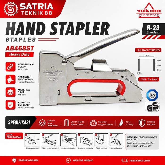YUKIDO Paket Staples Tembak Gun Tacker  Jok Staples | Stepler Tembak | Stepler Gun | Stapler Tembak 