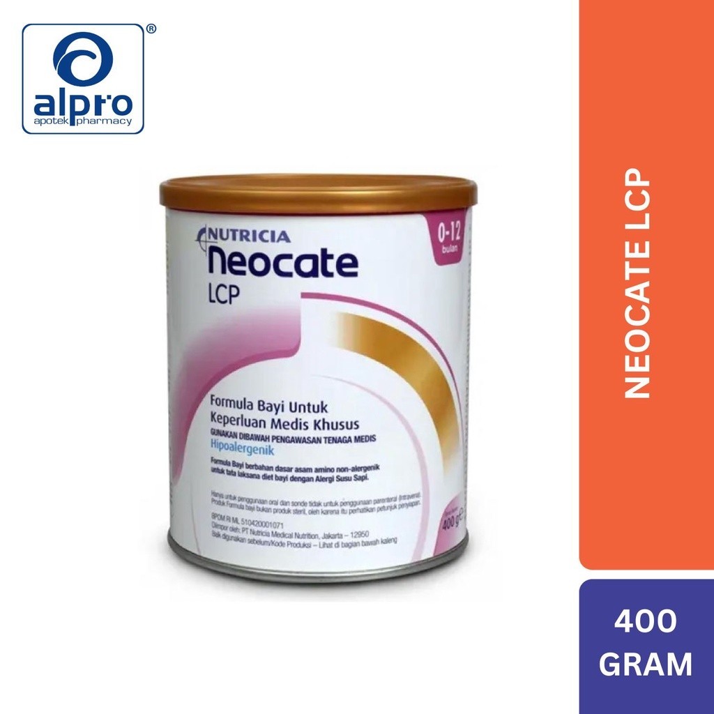 Neocate Lcp Susu Alergi Susu Sapi 0-12 Bulan 400Gr