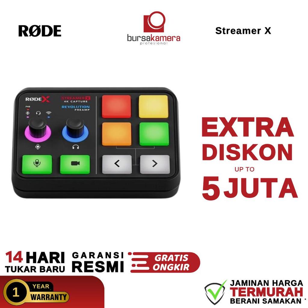RODE Streamer X Audio Interface and Video Live Streaming Console RESMI