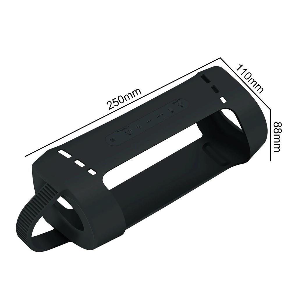 Soft Silicone Carrying Case with Handle Waterproof Speaker Protective Case Portable Foldable Protect