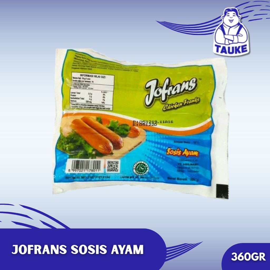 Jofrans Chicken Frankfurter / Sosis Ayam Frankfurter 360gr